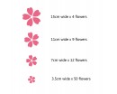 Sakura Flowers Pattern Wall  Sticker